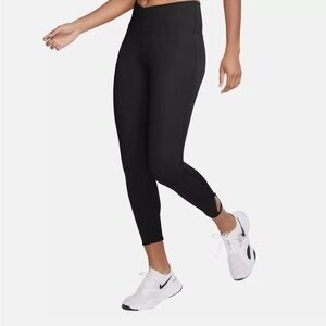 Nike Yoga High Rise 7/8 Length Black Leggings Small